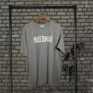 KD Quarter Tee White Print Slate Gray